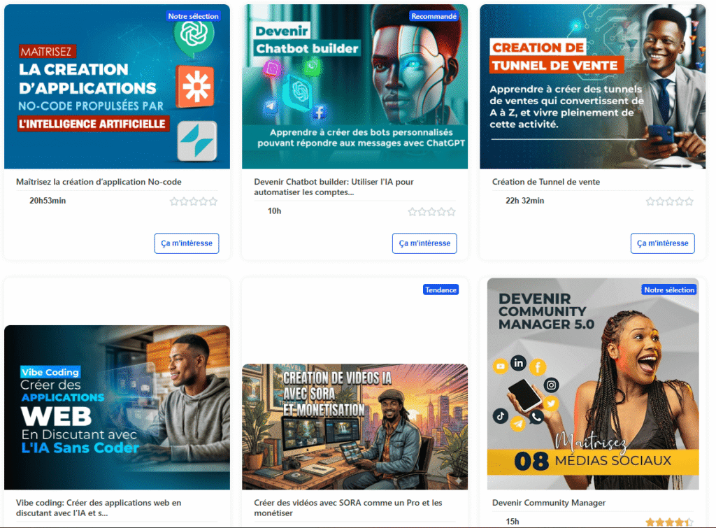 capture catalogue de formation blemama